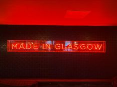 Made In Glasgow Neon Sign - No Reserve