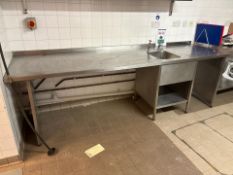 Stainless Steel Prep Unit With Sink- No Reserve