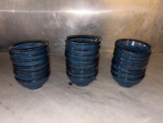 22x Blue Ceramic Bowls - No Reserve