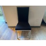 Black Fabric Dining Chairs x 8-No Reserve