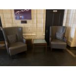 Pair Of Wingback Chairs & Coffee Table - No Reserve