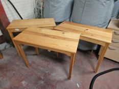 3 x Wooden Console Tables - No Reserve