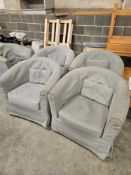 4 x Ikea Light Grey Tub Chairs - No Reserve
