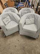 4 x Ikea Light Grey Tub Chairs - No Reserve
