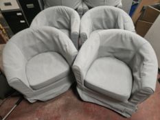 4 x Ikea Light Grey Tub Chairs - No Reserve