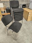 8 x Stacking Office Chairs With Black Pads - No Reserve