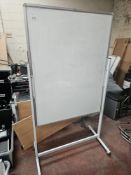 Meeting Room White Board On Castors - No Reserve