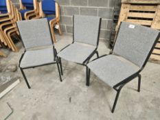 3 x Stackable Office Chairs - No Reserve