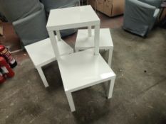 4 x White Gloss Coffee Tables - No Reserve