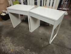 2 x White Desks With Drawer- No Reserve