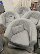 4 x Ikea Light Grey Tub Chairs - No Reserve