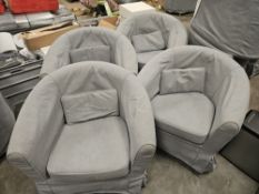 4 x Ikea Light Grey Tub Chairs - No Reserve