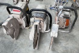 3 x Concrete Saws: Makita/Husqvarna- No Reserve