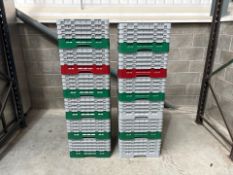 12 Plastic Glass Wash Tray With Dividers