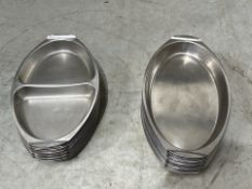 NO RESERVE Stainless Steel Oval Serving Bowl