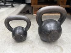 Pair Of Cast Iron Kettlebells