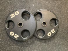 Unbranded 20kg Weight Plates x2 - No Reserve