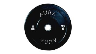Pair Of 5kg Black Aura Rubber Bumper Plates, New, Unused, No Reserve