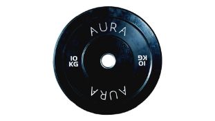 Pair Of 10kg Black Aura Rubber Bumper Plates, New, Unused, No Reserve