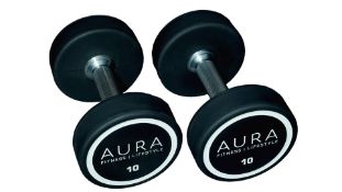 Pair Of 10kg PU Aura Commercial Dumbbells, New, Unused, No Reserve