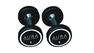 Pair Of 5kg PU Aura Commercial Dumbbells, New, Unused, No Reserve