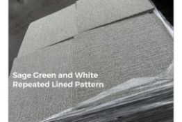 Pallet of Approximately 500 Industrial Grade Floor Carpet Tiles, Grade A, 500mm x 500mm, Sage Green