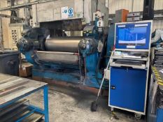 Used Bridge Two Roll Mill, 60 Inch