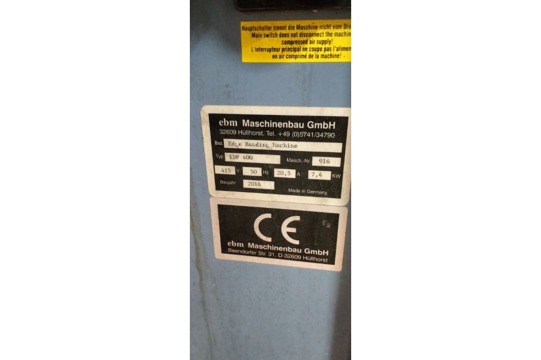 EBM KDP400 Edgebander - Image 3 of 10