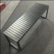 Black Metal Bench, 1200x355x420mm, No Reserve, Direct From Frasers Group