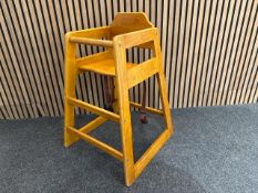 Bolero Wooden High Chair - No Reserve