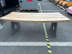 Curved Wooden Bench Seat - No Reserve