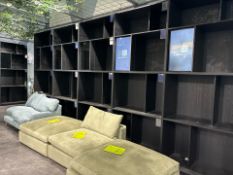 Wooden Display Unit With Screens