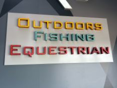 Outdoor Fishing Equestrian Wall Sign