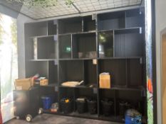 Wooden Display Unit With Screens