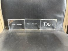 Designer Plastic Name Blocks x 3 - No Reserve