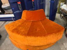 Orange Full Circular Sofa - No Reserve