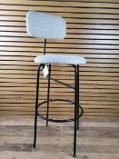 Liang & Emiel Seclus Bar Stool With Boucle Sand Upholstery - No Reserve