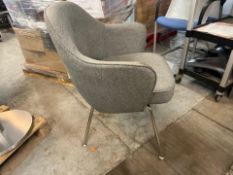 Grey Fabric Chair - No Reserve