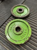 Two 10KG Steel Plates Stamped (Green)