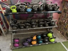 Kettlebell Rack And Kettlebells