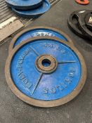 Two 20KG Body Power Steel Plates (Blue)
