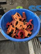 Plastic & Metal Barbell Clips 14 Metal Spring 14 Red Plastic Clips
