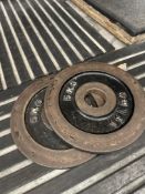 Two 5KG Steel Plates Weight Stamped (Black)