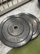 Two 5kg Bumper Plates (Black)