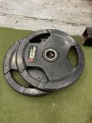 Two 15KG Body Power Rubber Plate (Black)