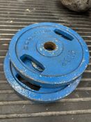 Two 20KG Body Max Steel Plates (Blue)