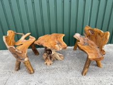 Indian Teak Table & Benches