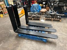 Pair Of Black Metal Forklift Forks, No Reserve