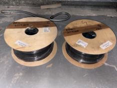 2 Reels Of 2.5mm 4 Core LSOH Black 100 Meters