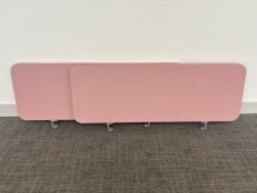 Pair Of Pink Desk Dividers
